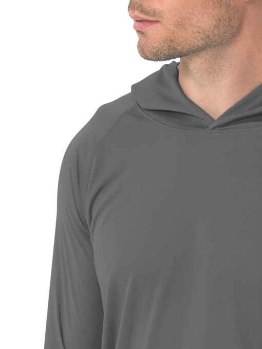 Men's UPF 50+ Sun Protection Hoodie - Lightweight Quick-Dry Polyester Long Sleeve Shirt with Rash Prevention, Breathable Stretch Fit for Outdoor Running, Fitness, Fishing & Cycling - Image 9