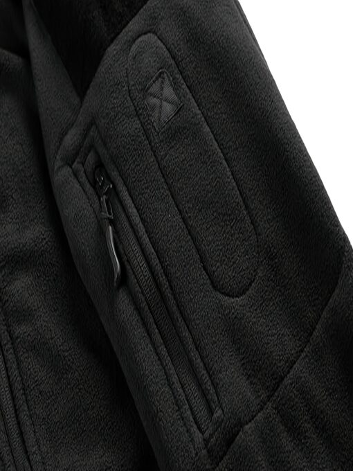 Men's Tactical Fleece Jacket - Full Zip Hooded Winter Coat, Windproof & Warm for Hunting, Outdoor Activities, and Casual Wear, Olive Green, Polyester Blend, Lightweight & Durable Design - Image 8