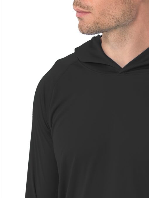 Men's UPF 50+ Sun Protection Hoodie - Lightweight Quick-Dry Polyester Long Sleeve Shirt with Rash Prevention, Breathable Stretch Fit for Outdoor Running, Fitness, Fishing & Cycling - Image 10