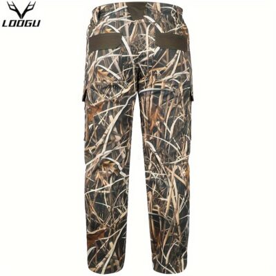 large size Camo Hunting Pants for Men Water-Resistant Quiet & Matte Turkey Hunting Camo Pants for Men with 6 Pockets