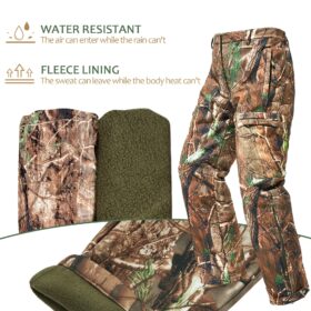 Hunting Pants for Men Ultra-Silent Camo Pants Men Insulated and Breathable