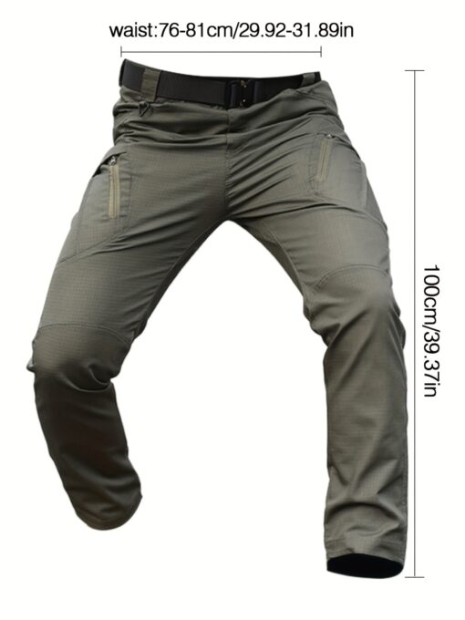 Men's IX9 Tactical Overalls - Durable, & Scratch-Resistant Polyester Cargo Pants with Multiple Pockets for Outdoor Activities & Casual Wear, All-Season Comfort - Image 10