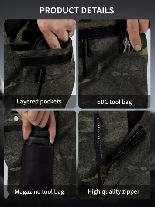 [Quick Dry Work Pants] Lightweight Quick Dry Men's Work Pants | Outdoor Tactical Stretch Cargo Hiking Pants - Image 9