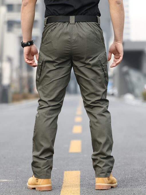 Men's IX9 Tactical Overalls - Durable, & Scratch-Resistant Polyester Cargo Pants with Multiple Pockets for Outdoor Activities & Casual Wear, All-Season Comfort - Image 8