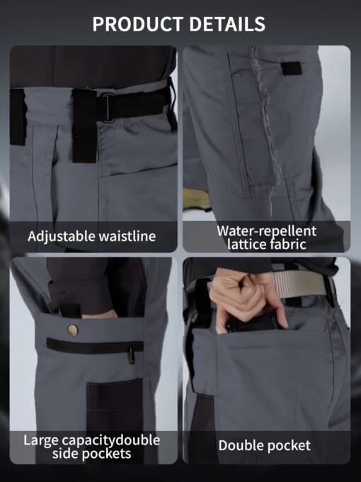 [Quick Dry Work Pants] Lightweight Quick Dry Men's Work Pants | Outdoor Tactical Stretch Cargo Hiking Pants - Image 8