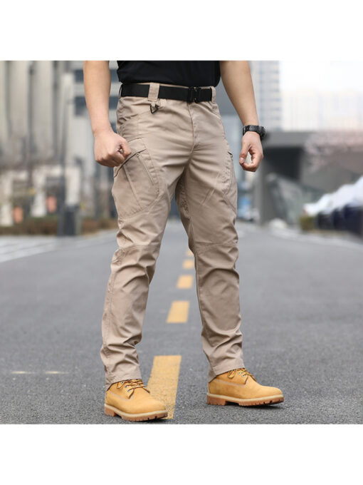 Men's IX9 Tactical Overalls - Durable, & Scratch-Resistant Polyester Cargo Pants with Multiple Pockets for Outdoor Activities & Casual Wear, All-Season Comfort - Image 5
